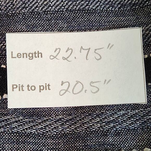 J. Jill Black Stripe Textured Top Size Medium Petite Pure Jill Boxy Stripe Top - Picture 9 of 9